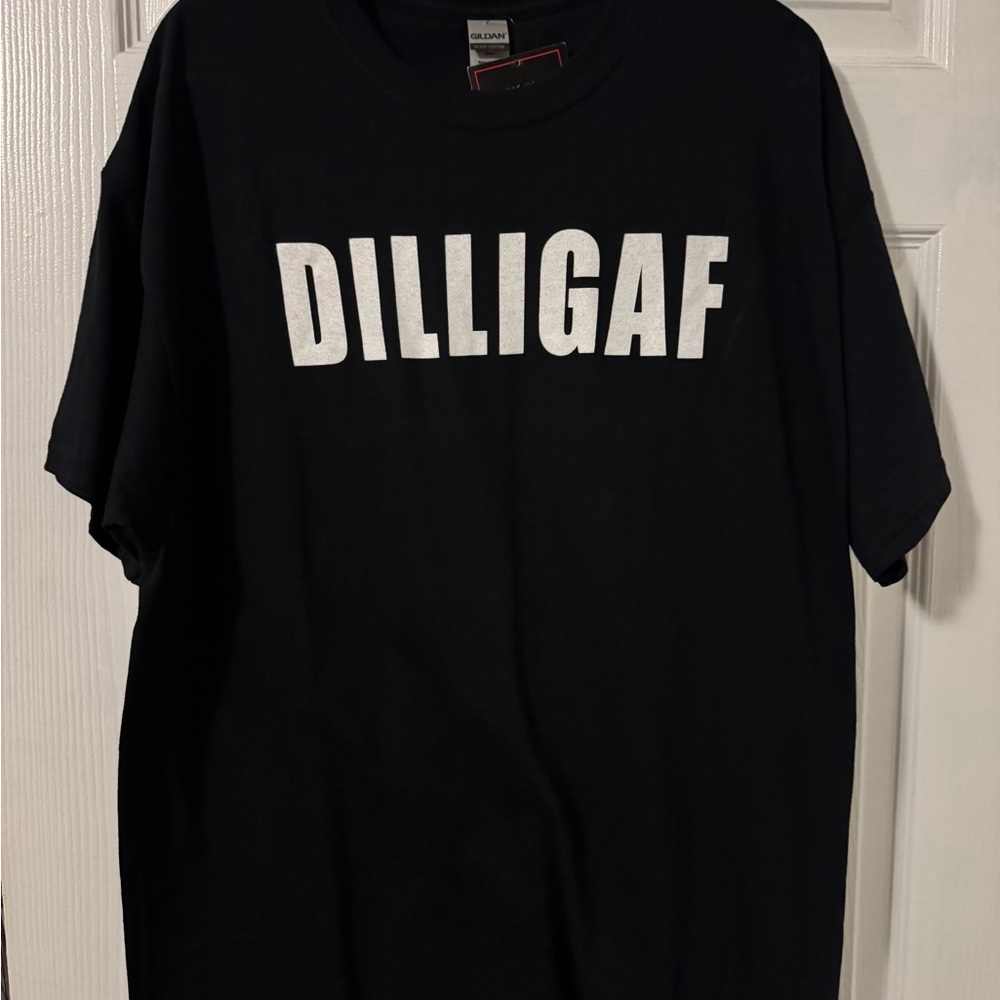 Black DILLIGAF Men's T-Shirt